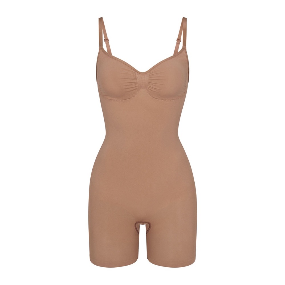 Seamless Sculpt Mid Thigh Bodysuit short shapewear faja 9266 Sienna like skims